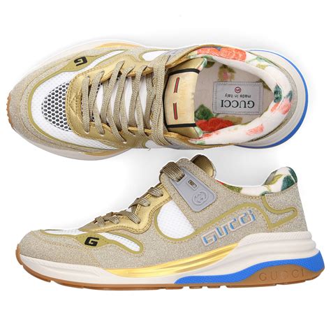 gold gucci sneakers|gucci sneakers sale women's.